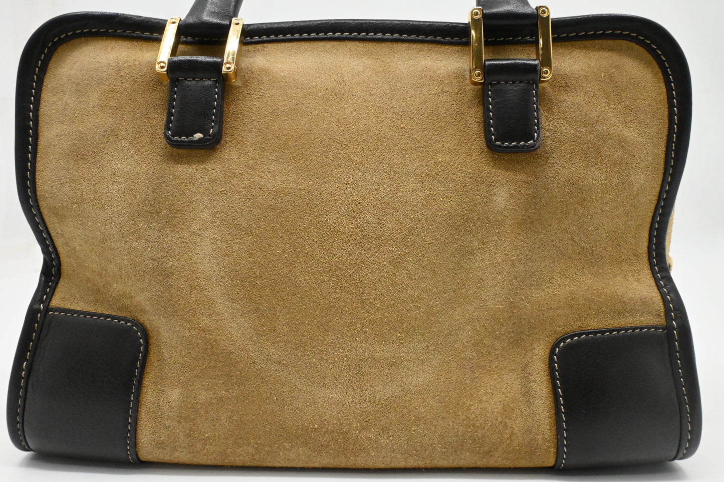 Loewe Amazona in Beige Suede & Brown Leather
