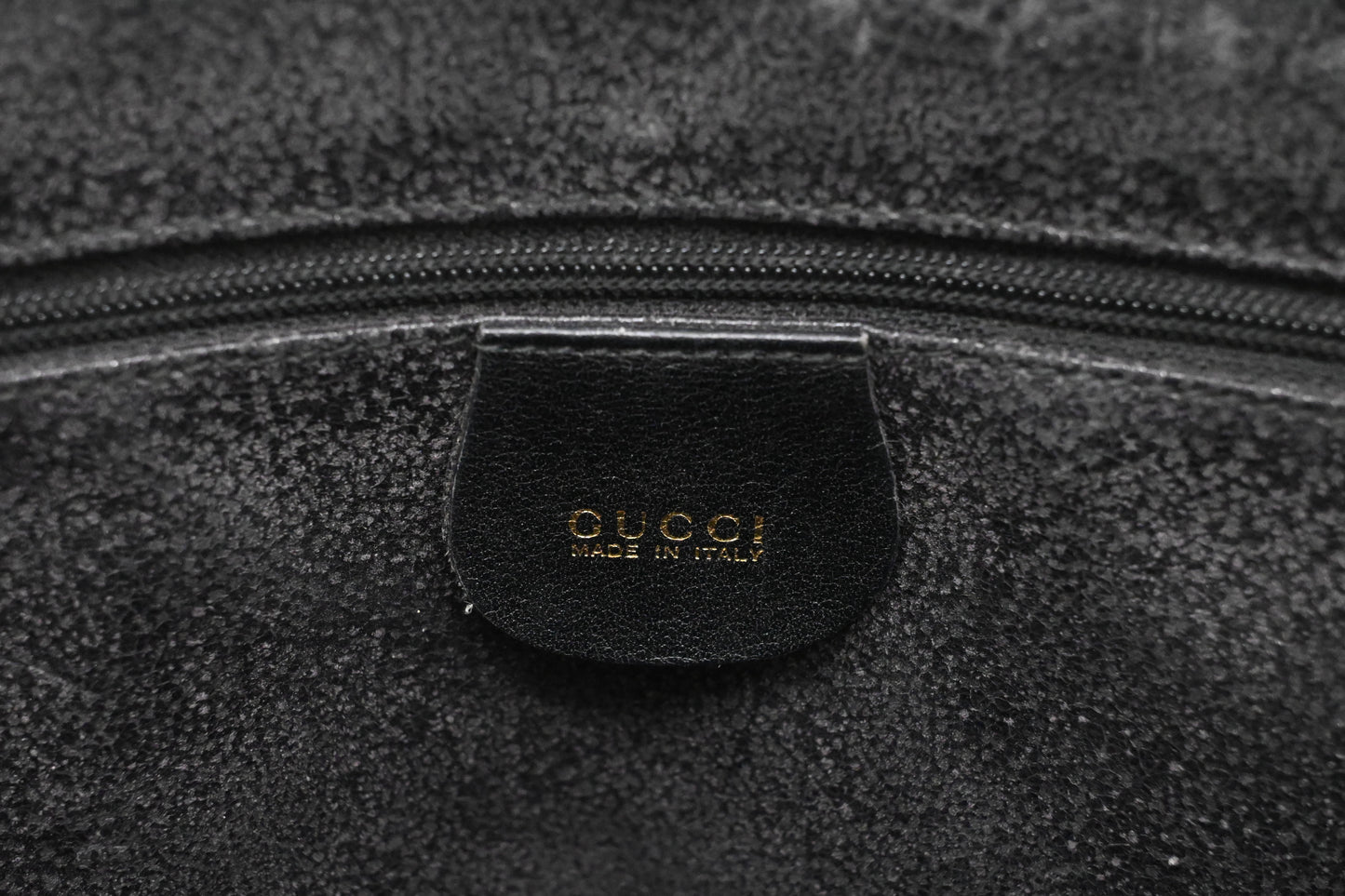 Gucci Bamboo Two Way Bag in Black Leather