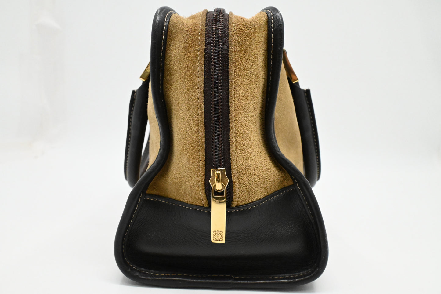Loewe Amazona in Beige Suede & Brown Leather