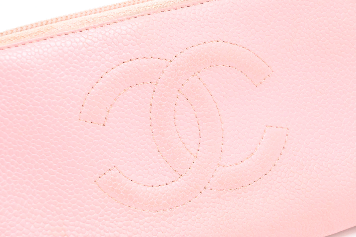 Chanel Long Zippy Wallet in Pink Caviar Leather