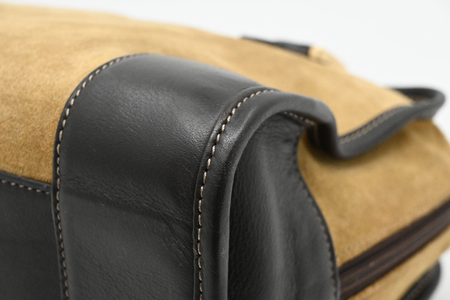 Loewe Amazona in Beige Suede & Brown Leather