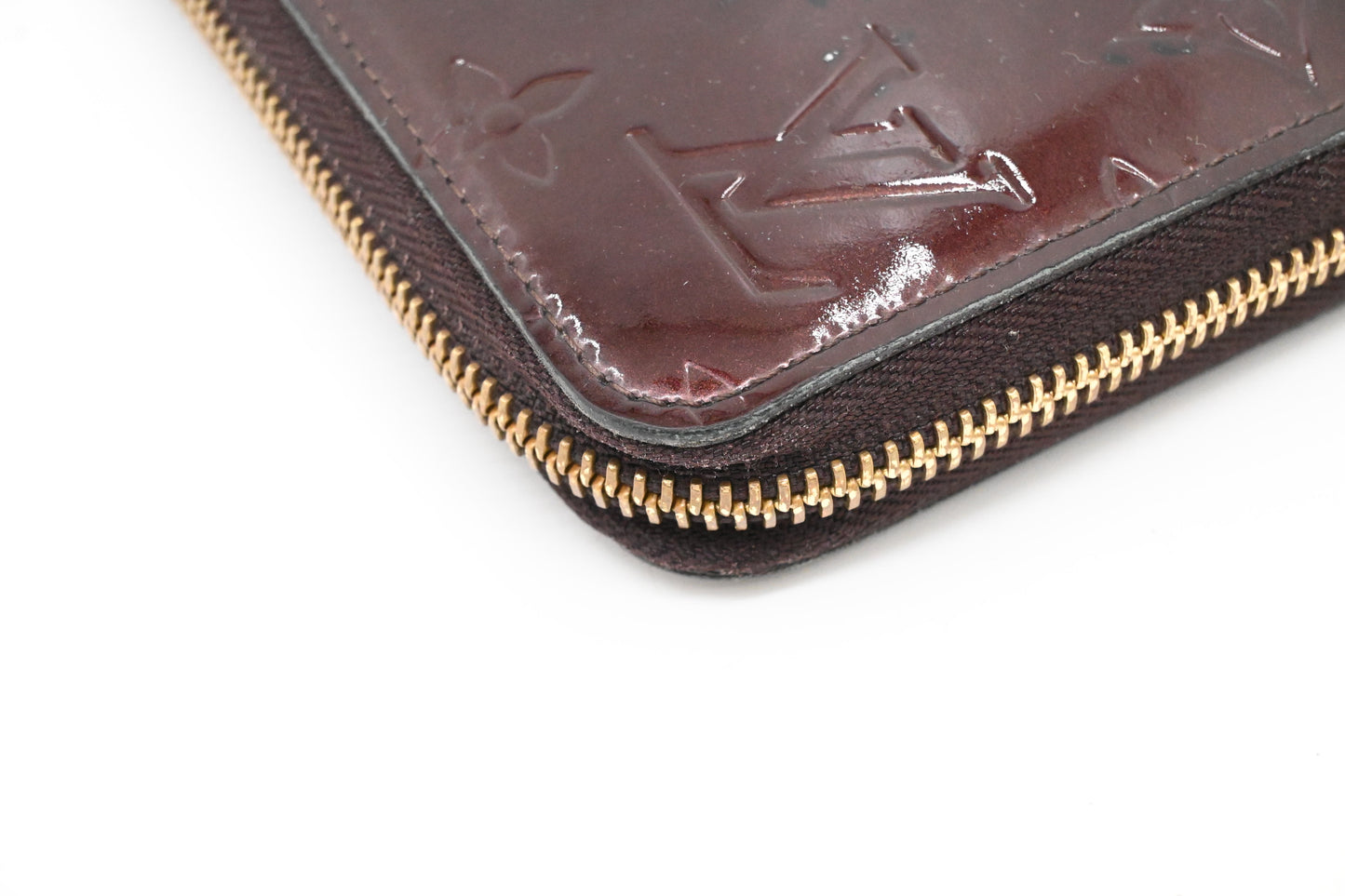 Louis Vuitton Long Zippy Wallet in Amarante Vernis Leather