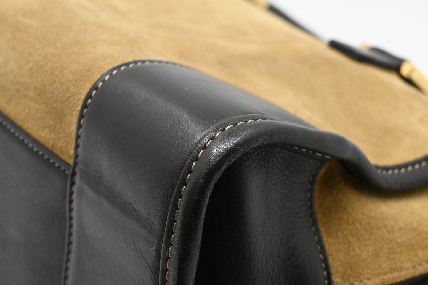 Loewe Amazona in Beige Suede & Brown Leather