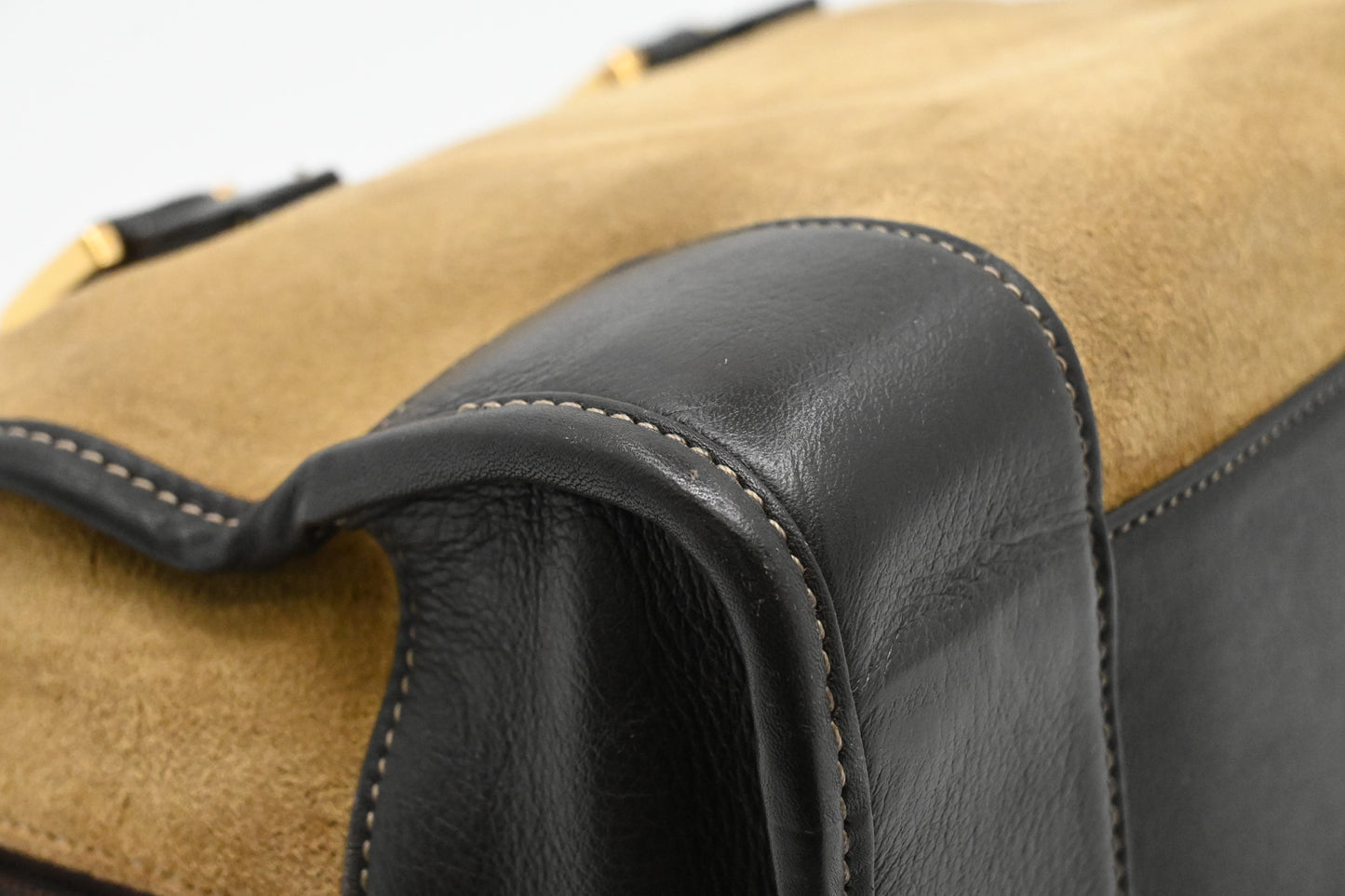 Loewe Amazona in Beige Suede & Brown Leather