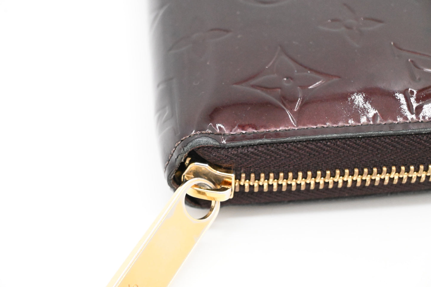 Louis Vuitton Long Zippy Wallet in Amarante Vernis Leather