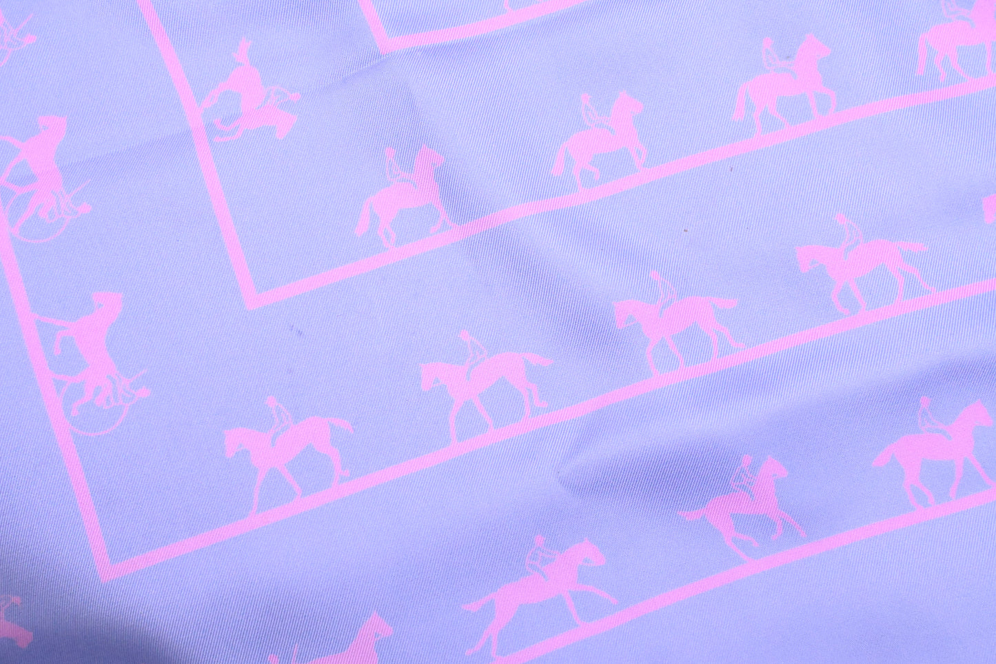 Hermes 'Saut Galop Canter Rank' Carre 90 in Lavender Silk