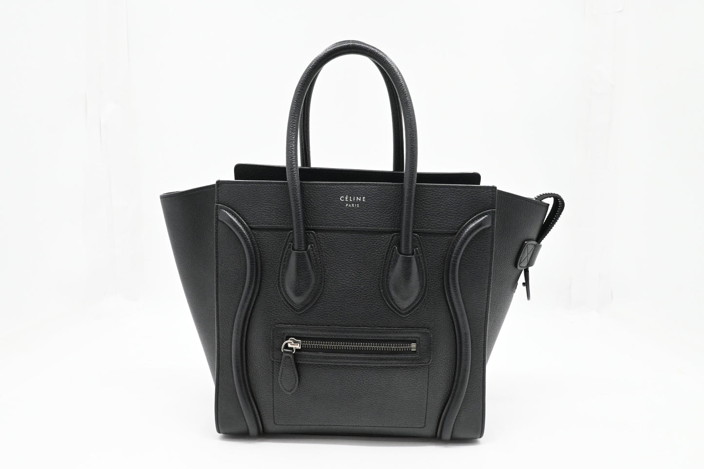 Celine Micro Luggage in Black Leather