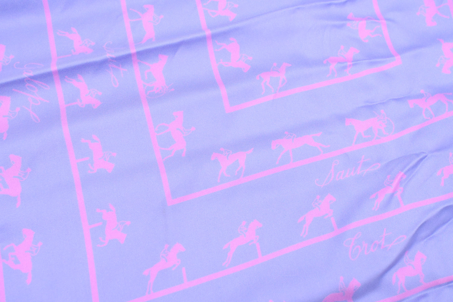 Hermes 'Saut Galop Canter Rank' Carre 90 in Lavender Silk