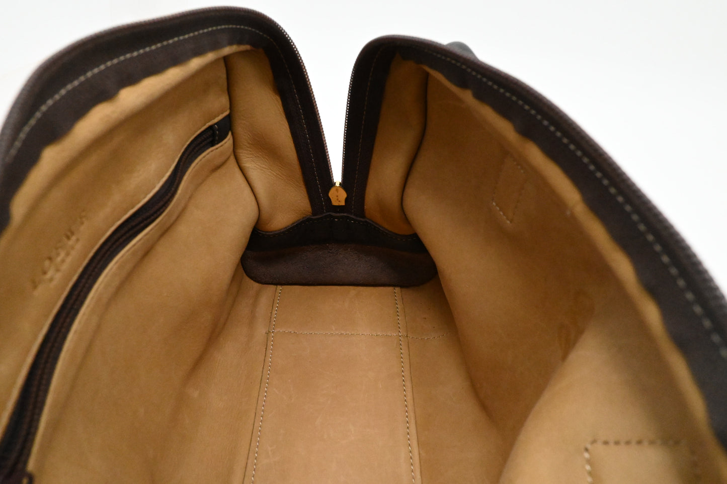 Loewe Amazona in Beige Suede & Brown Leather