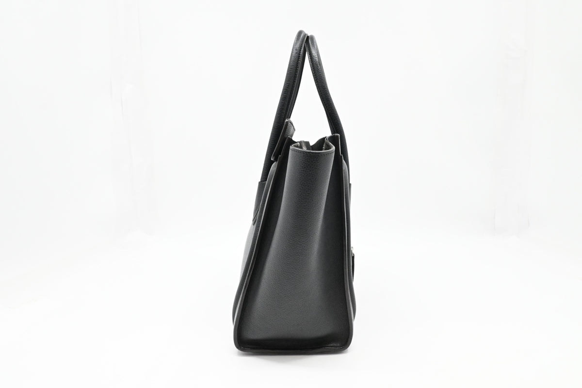 Celine Micro Luggage in Black Leather