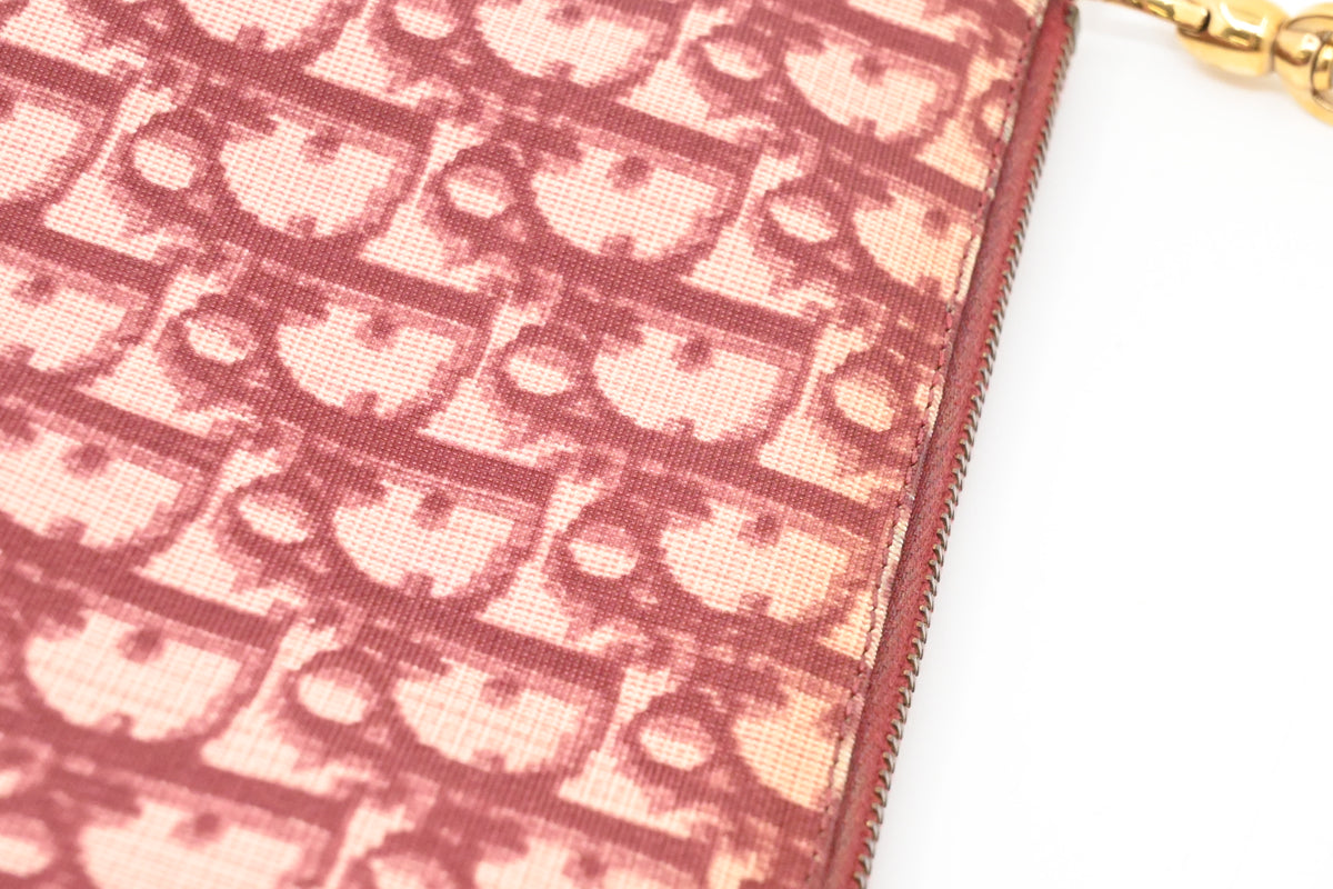 Dior Saddle Pochette in Red Oblique Coated Canvas