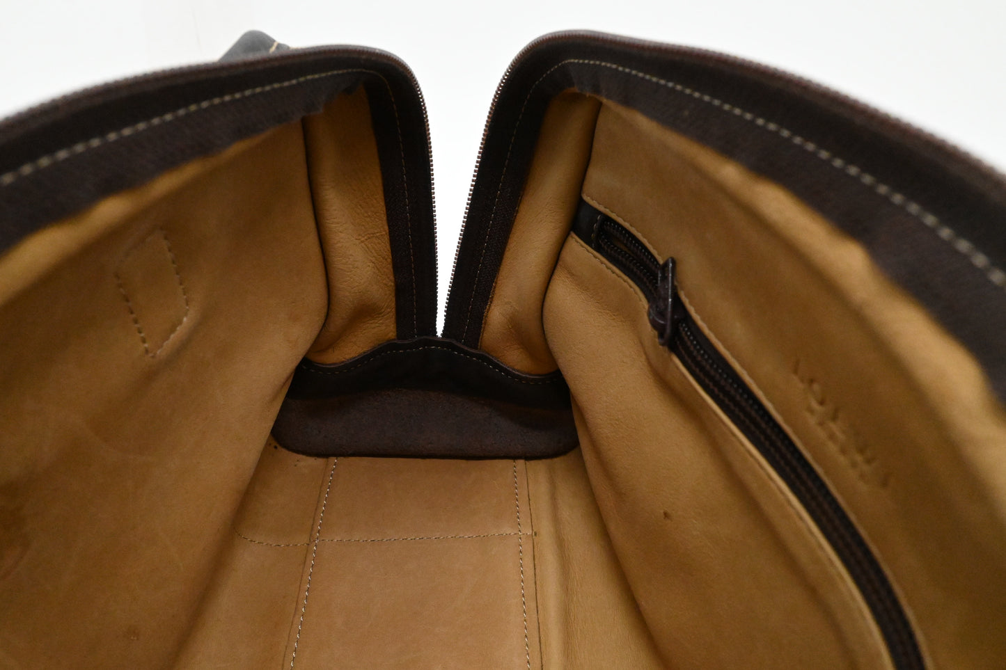 Loewe Amazona in Beige Suede & Brown Leather