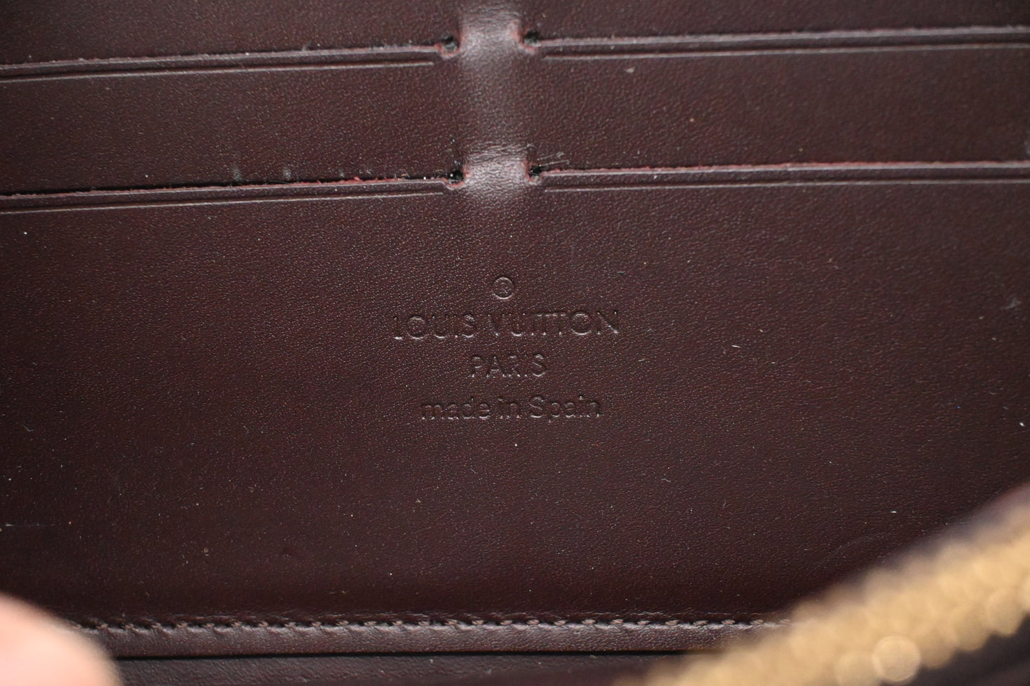 Louis Vuitton Long Zippy Wallet in Amarante Vernis Leather