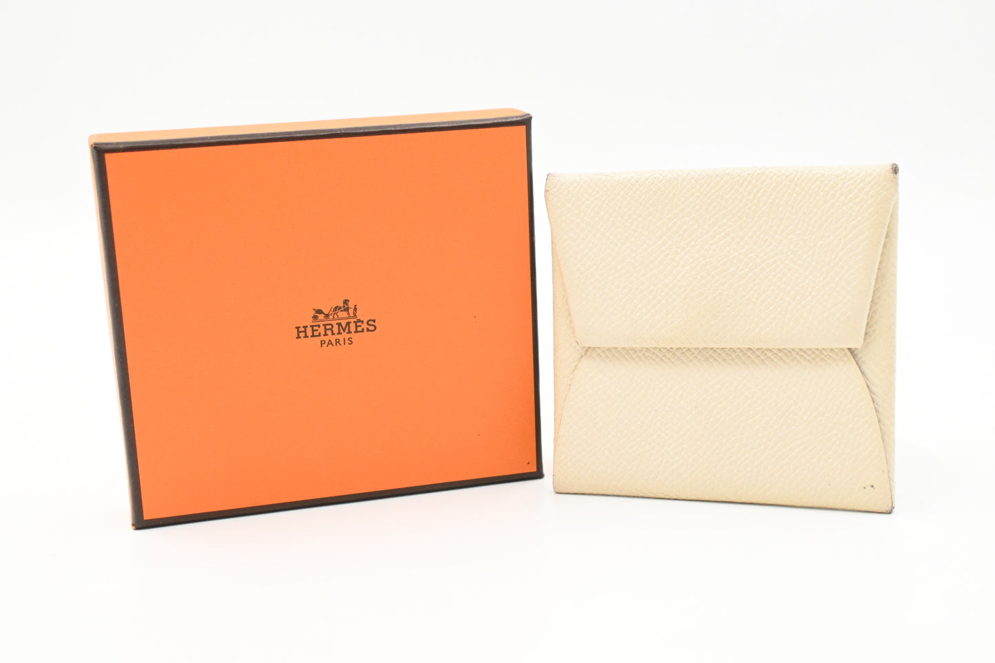 Hermes Bastia Coin Case in Cream Epsom Leather