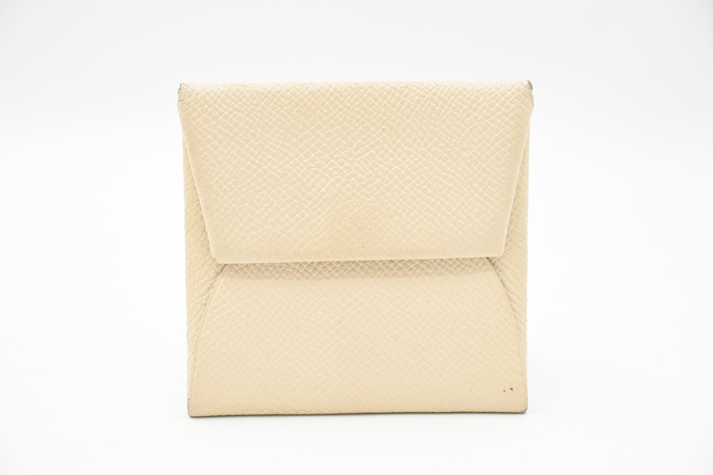 Hermes Bastia Coin Case in Cream Epsom Leather