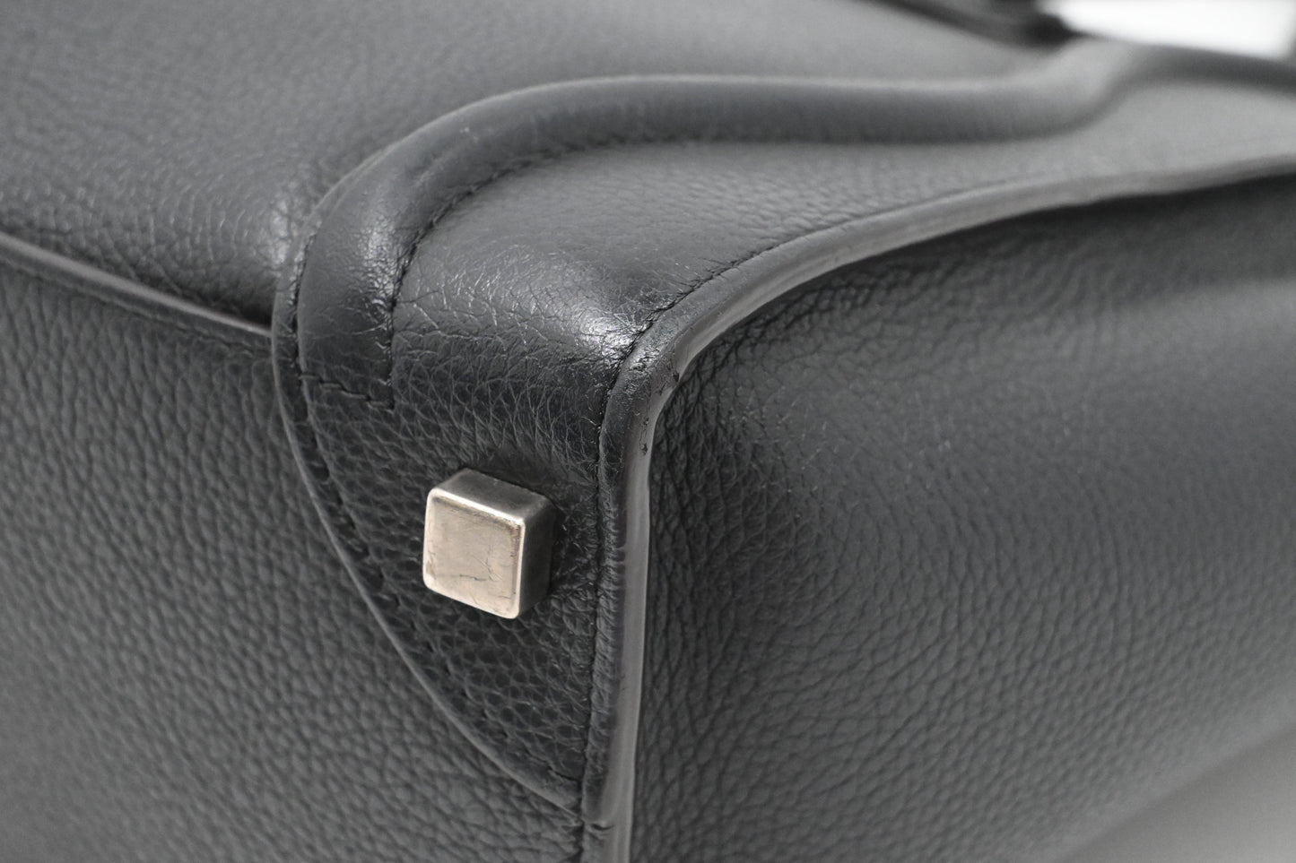 Celine Micro Luggage in Black Leather
