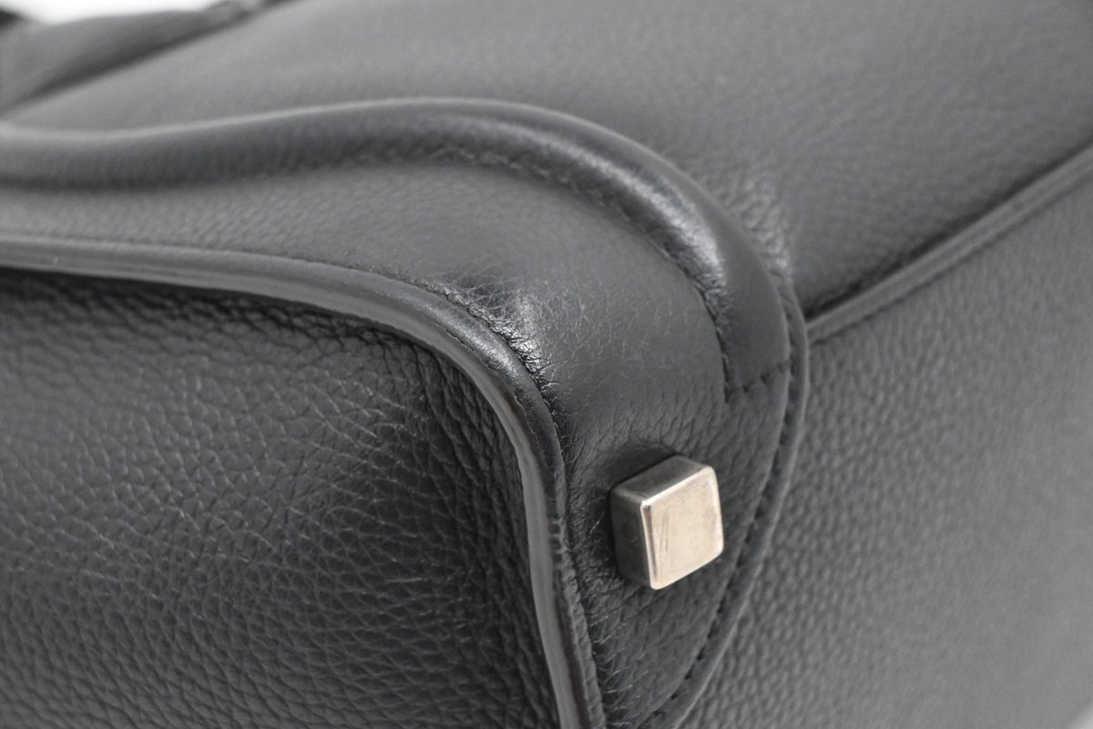 Celine Micro Luggage in Black Leather
