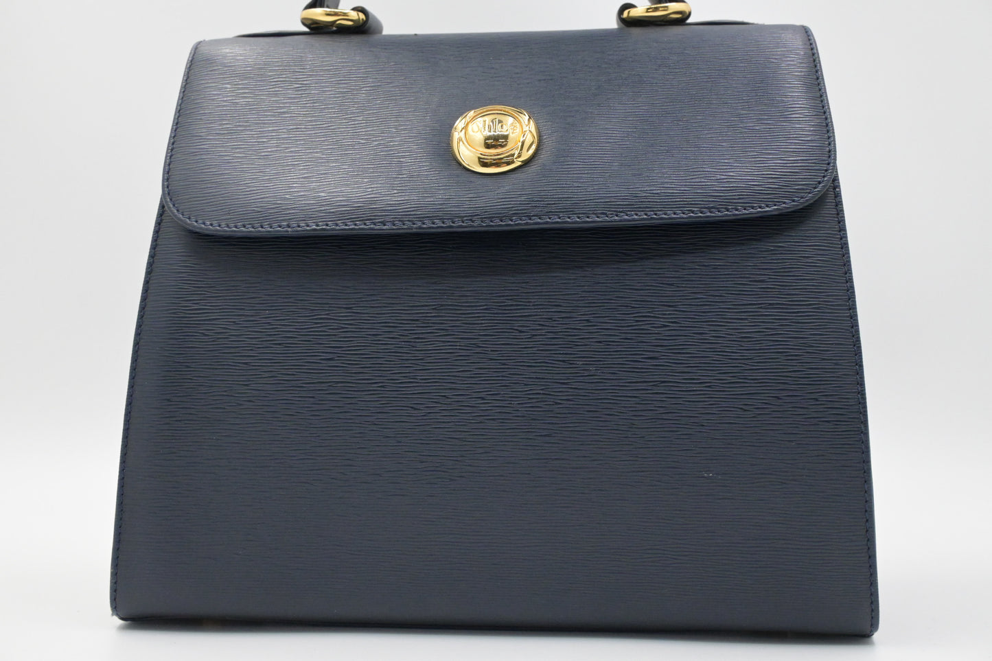 Chloe 2way Bag in Navy Blue Leather