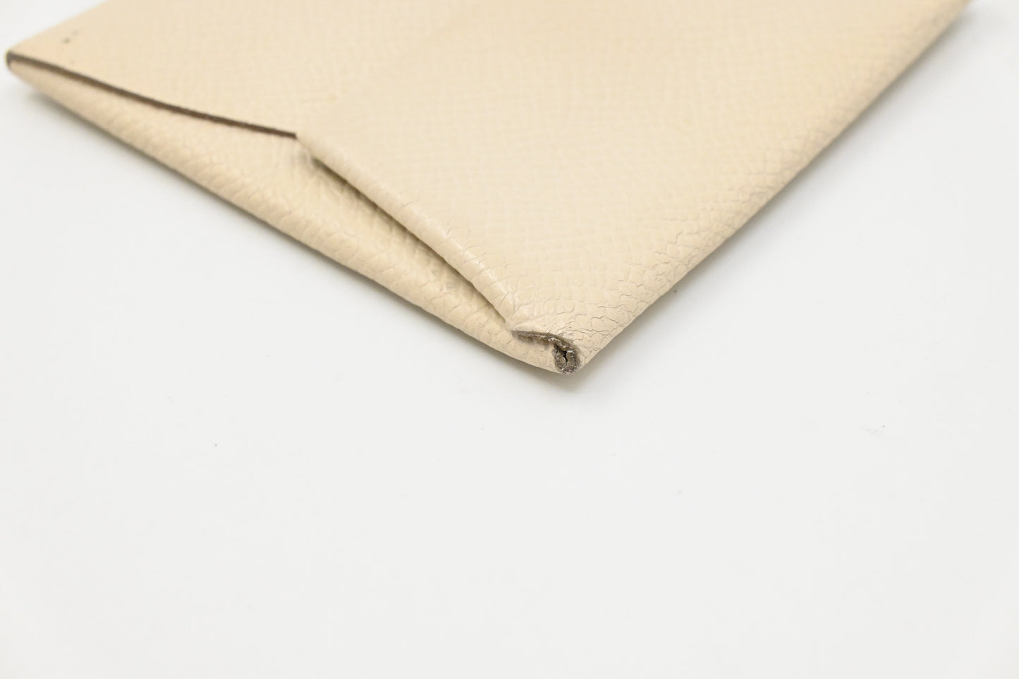 Hermes Bastia Coin Case in Cream Epsom Leather
