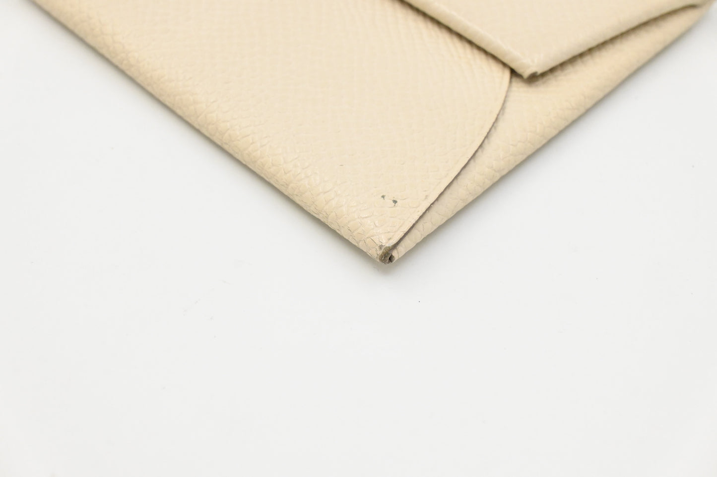 Hermes Bastia Coin Case in Cream Epsom Leather