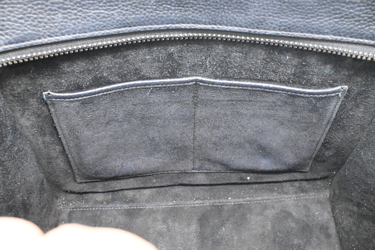 Celine Micro Luggage in Black Leather