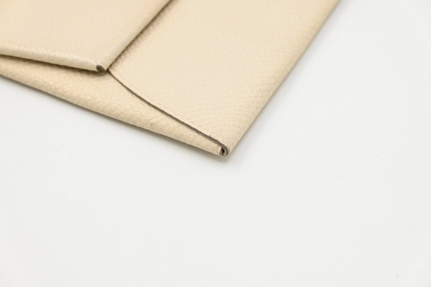 Hermes Bastia Coin Case in Cream Epsom Leather