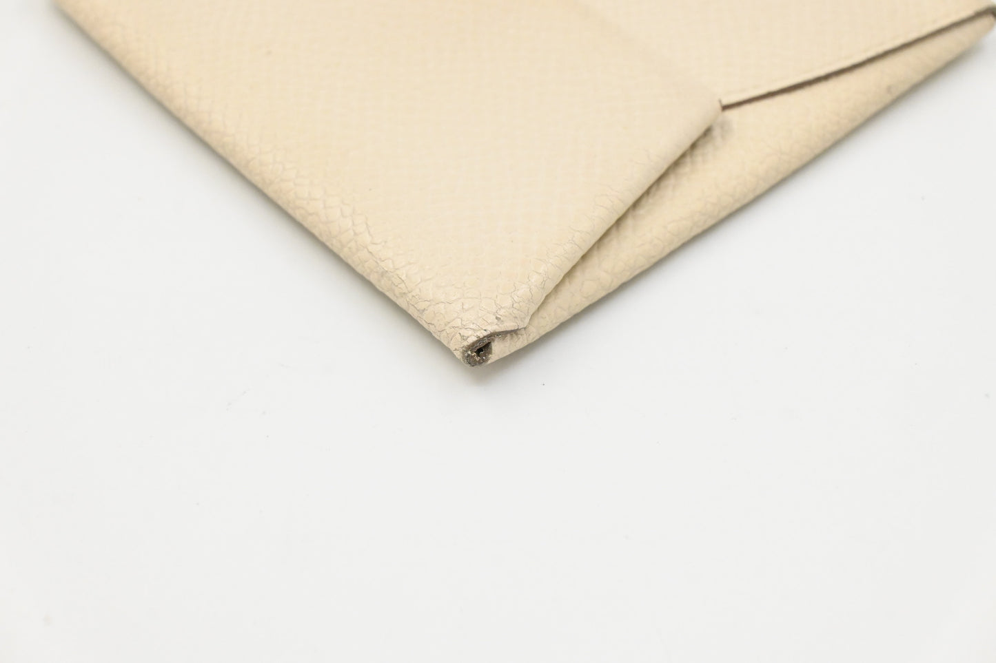 Hermes Bastia Coin Case in Cream Epsom Leather