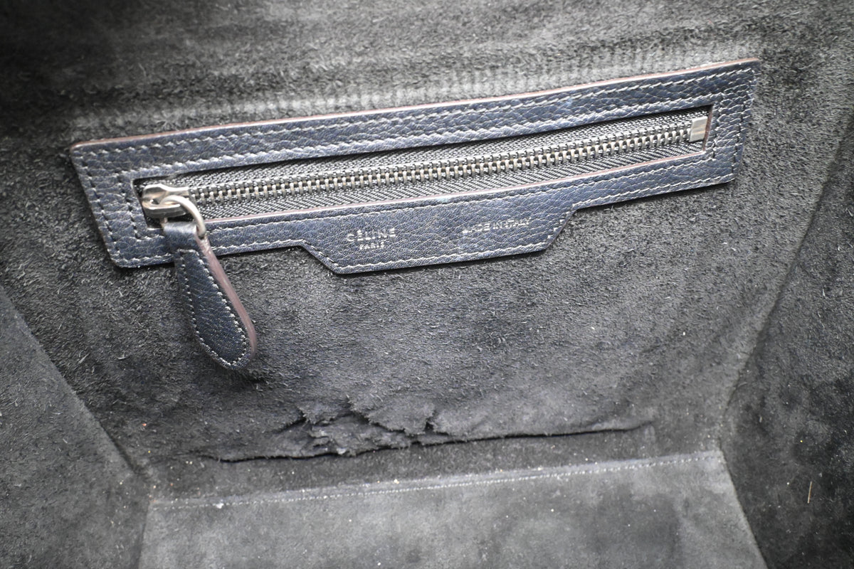 Celine Micro Luggage in Black Leather