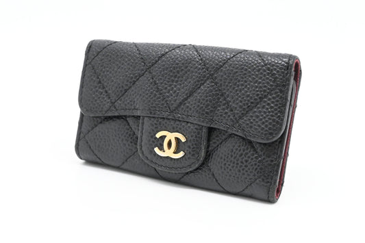 Chanel Key Case in Black Caviar Leather
