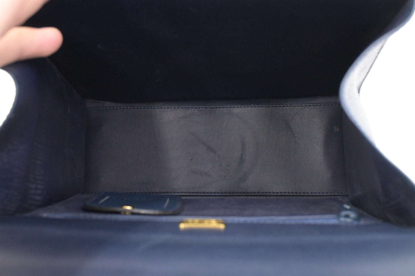 Chloe 2way Bag in Navy Blue Leather