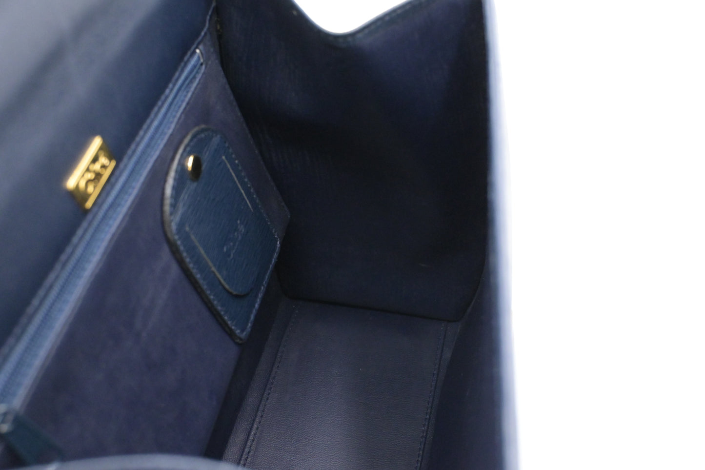 Chloe 2way Bag in Navy Blue Leather