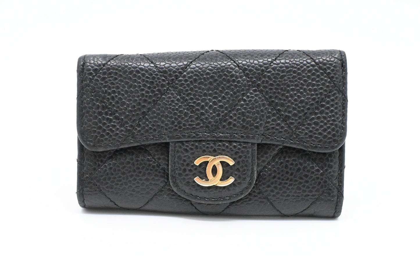 Chanel Key Case in Black Caviar Leather