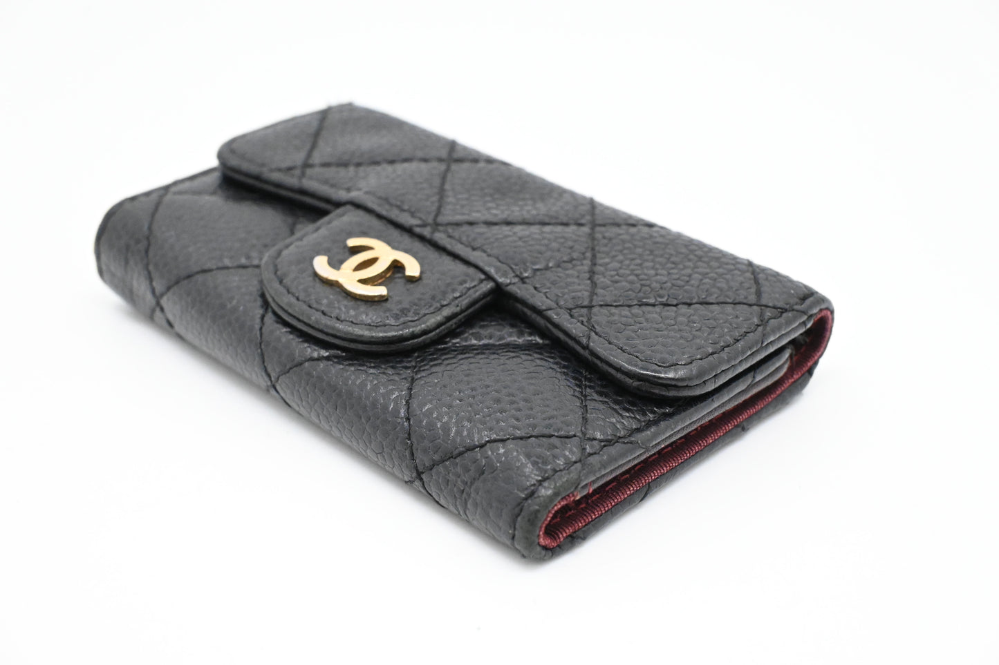 Chanel Key Case in Black Caviar Leather
