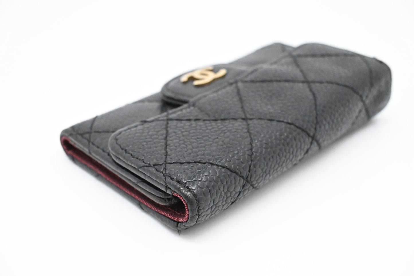 Chanel Key Case in Black Caviar Leather