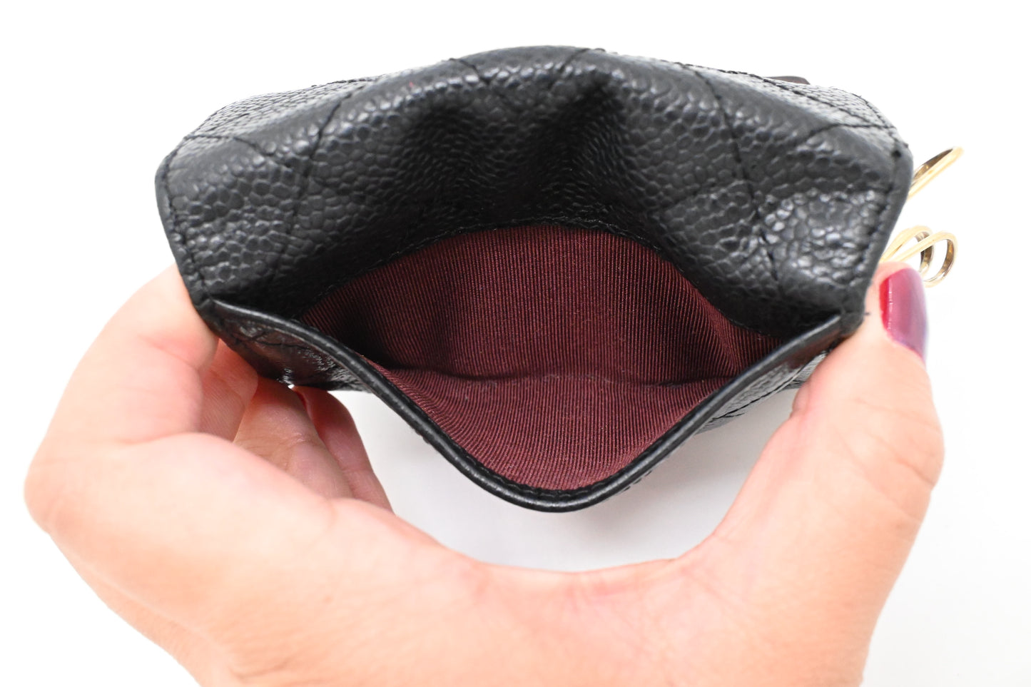 Chanel Key Case in Black Caviar Leather