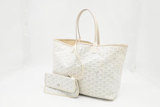 Goyard Saint Louis PM in White Goyardine Canvas