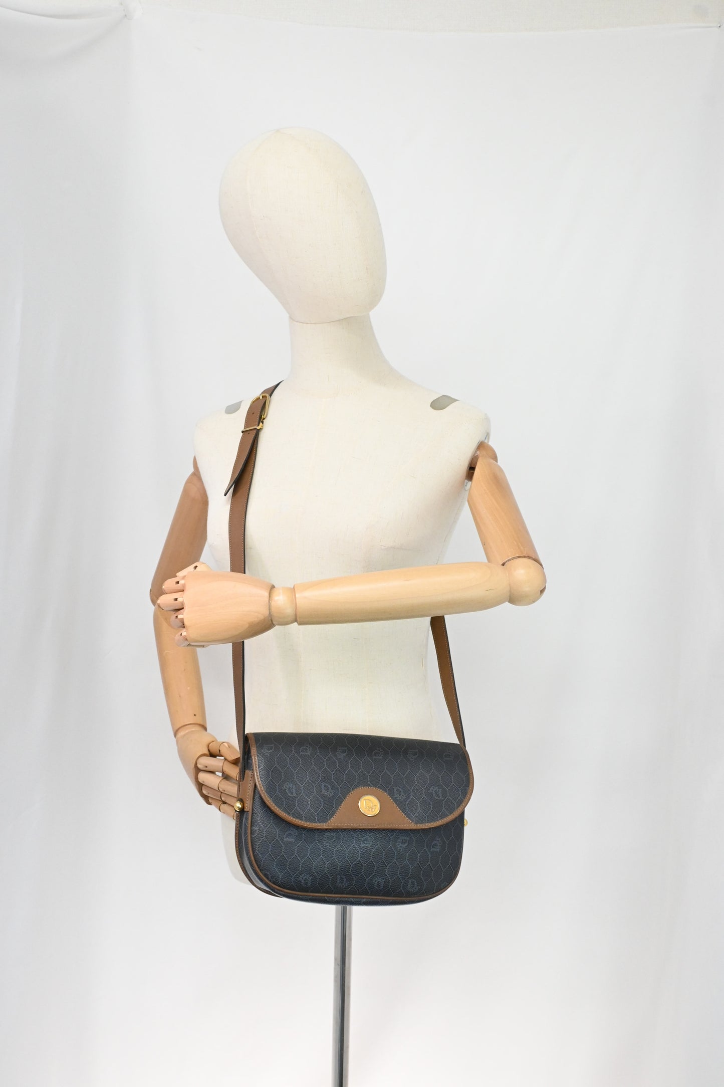 Dior Shoulder Bag in Grey Honeycomb Canvas