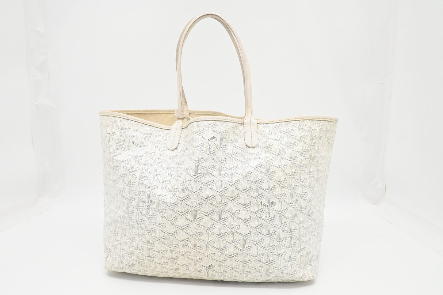 Goyard Saint Louis PM in White Goyardine Canvas