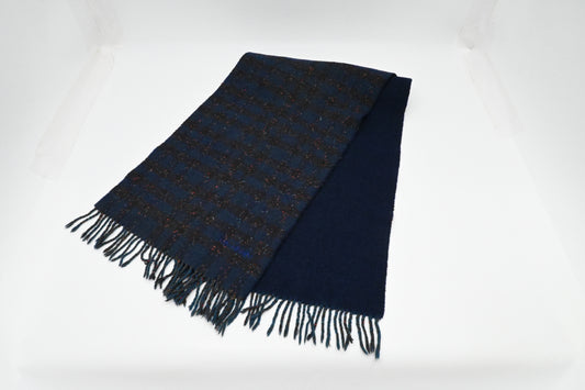 YSL Saint Laurent Scarf in Navy Blue Wool