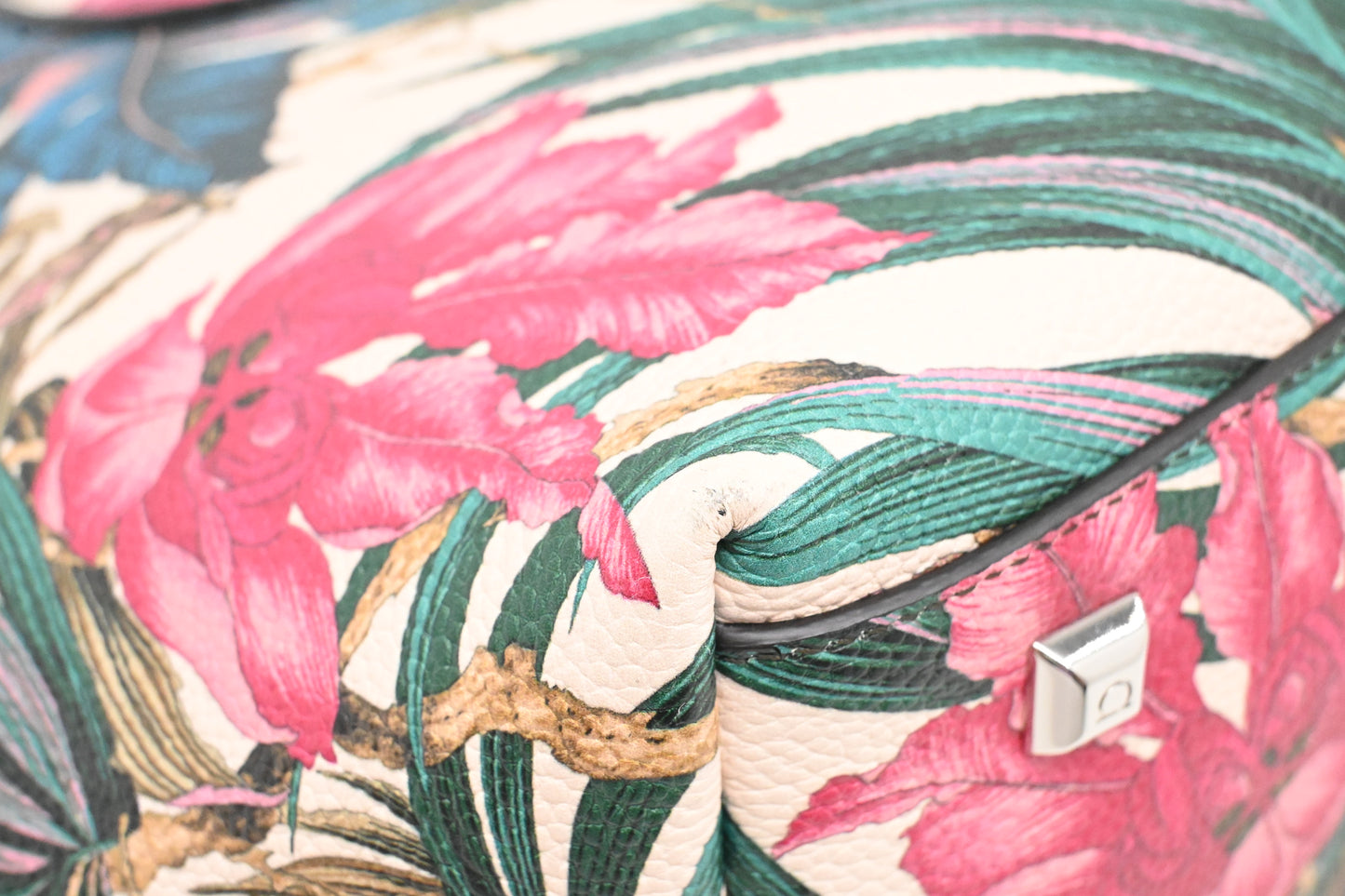 Ferragamo Tote Bag in Tropical Print Leather