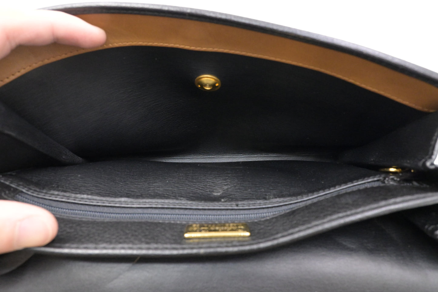 Dior 2way Bag in Black Leather