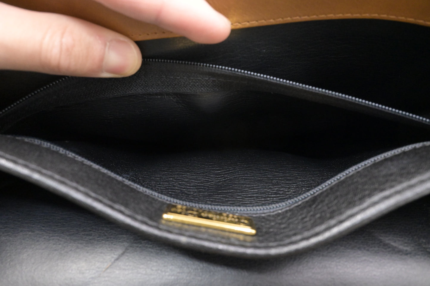 Dior 2way Bag in Black Leather