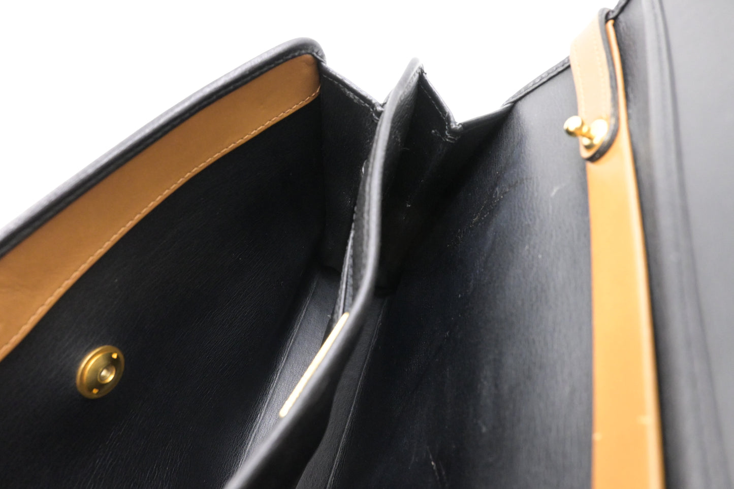 Dior 2way Bag in Black Leather
