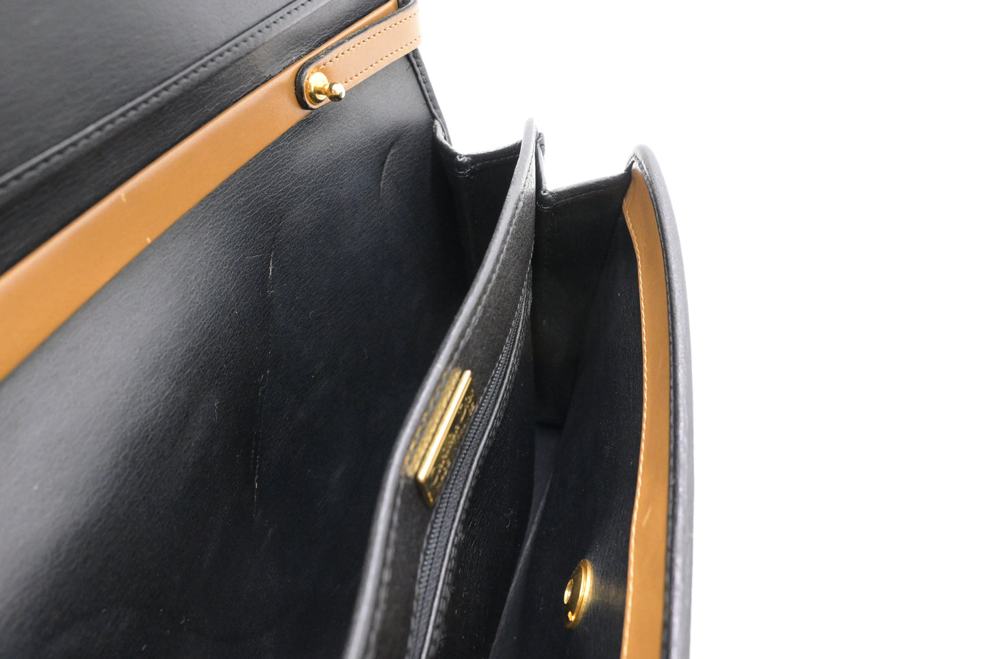 Dior 2way Bag in Black Leather