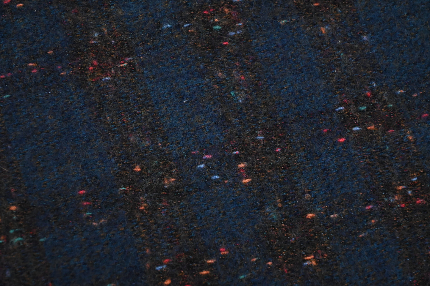 YSL Saint Laurent Scarf in Navy Blue Wool