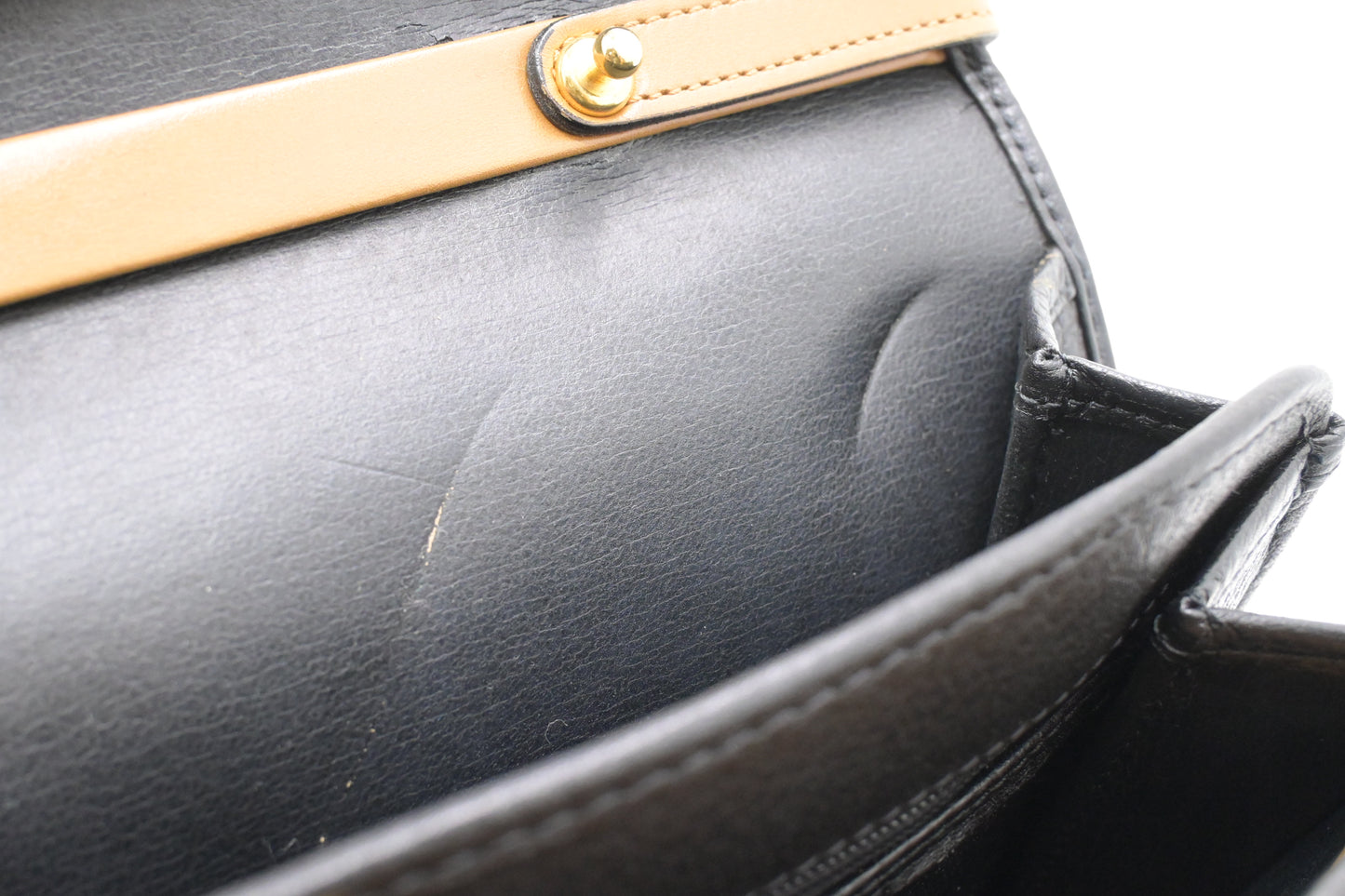 Dior 2way Bag in Black Leather