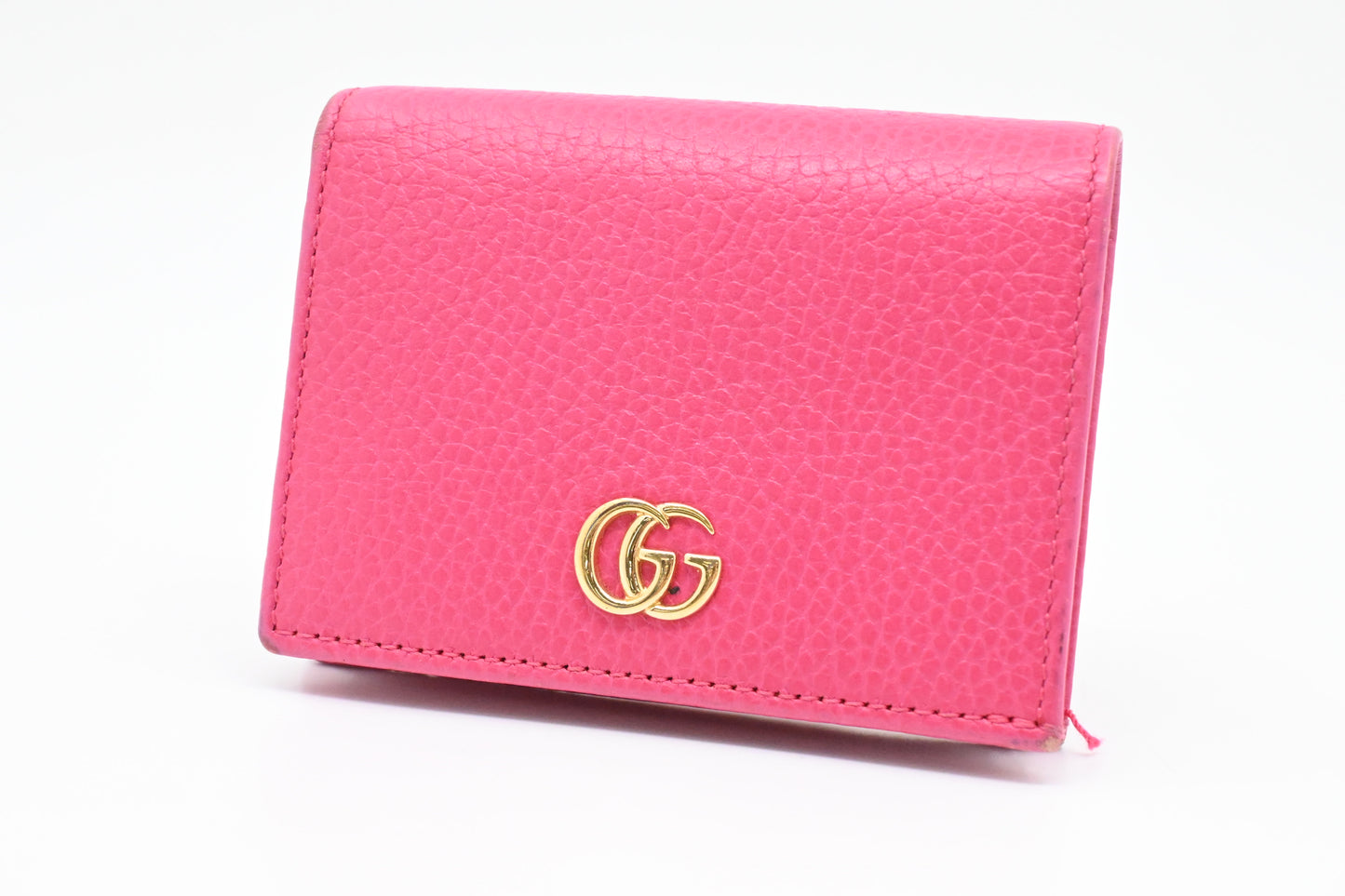 Gucci Compact Wallet in Pink Leather