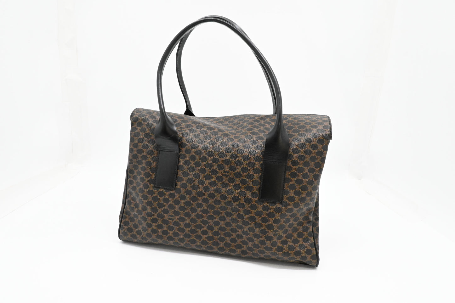 Celine Shoulder Bag in Black Macadam Canvas