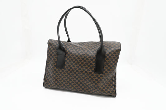 Celine Shoulder Bag in Black Macadam Canvas