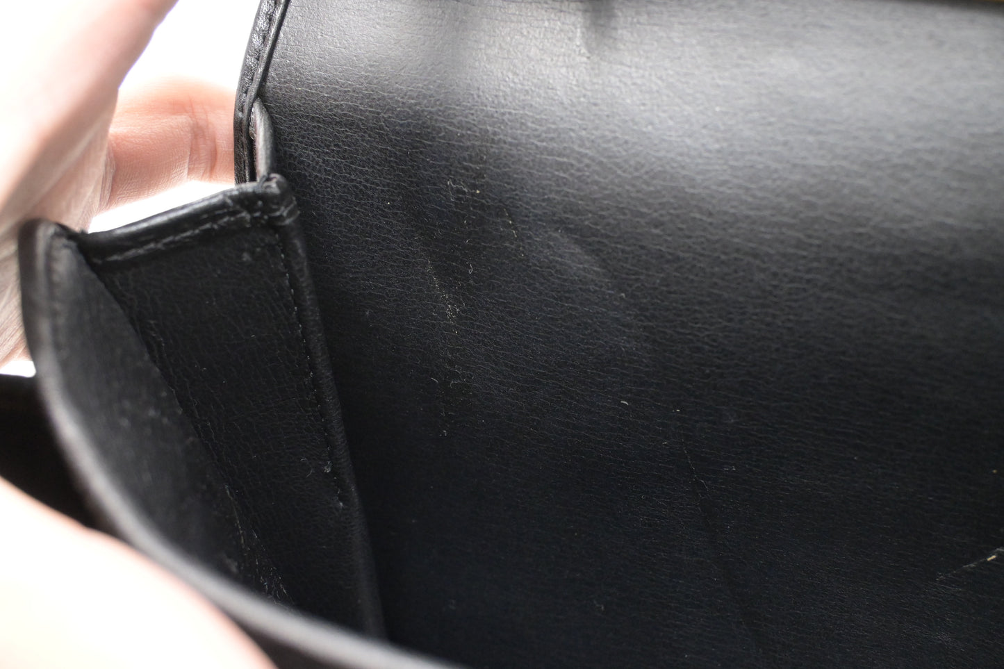 Dior 2way Bag in Black Leather